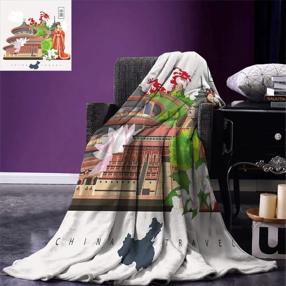Buy Ancient China Throw Blanket Vintage Style Chinese