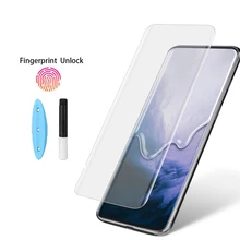 UV Full Glue 5D Curved Glass Tempered For Oneplus 7 Pro Screen Protector Film toughed glass protective glass toughened film