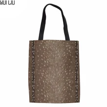 Сумки-шопперы для женщин для пляжа олень рукоделие принт Дамская хозяйственная сумка для девочек повседневное использование сумки Складная Повседневная сумка