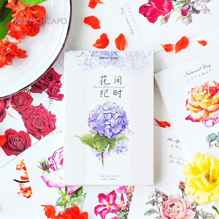 

30 sheets/Set Flower Season Postcard /Greeting Card/Message Card/Christmas and New Year gifts Cards
