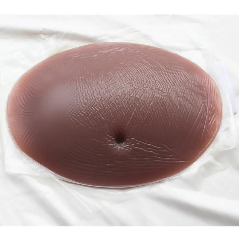 

1500g/piece 4 Months Brown color Super Cheap Silicone Belly ,Pretty Belly For False Pregnant