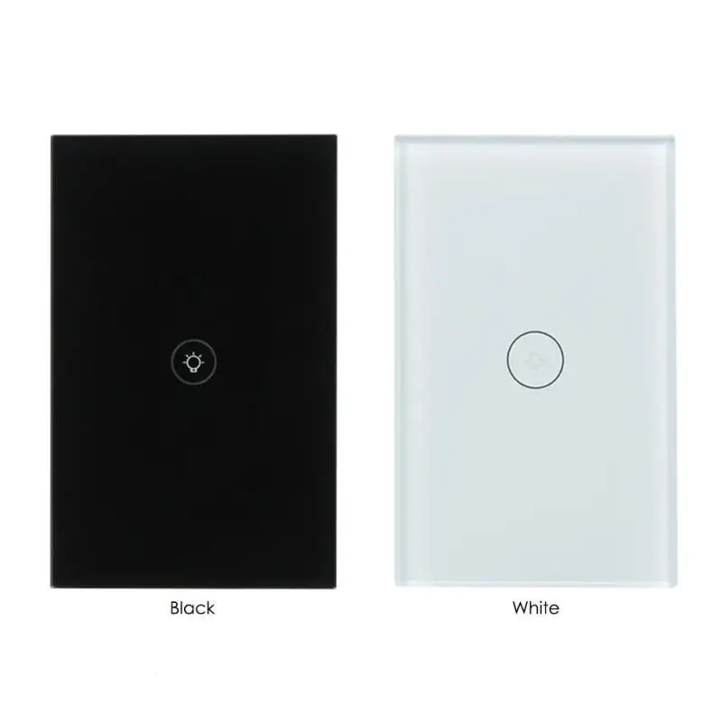 

LEMAIC US Plug WiFi Smart Switch Wireless Timing Wall Switch WiFi Switch Touch Panel Smart Switch Work with Amazon Alexa Google