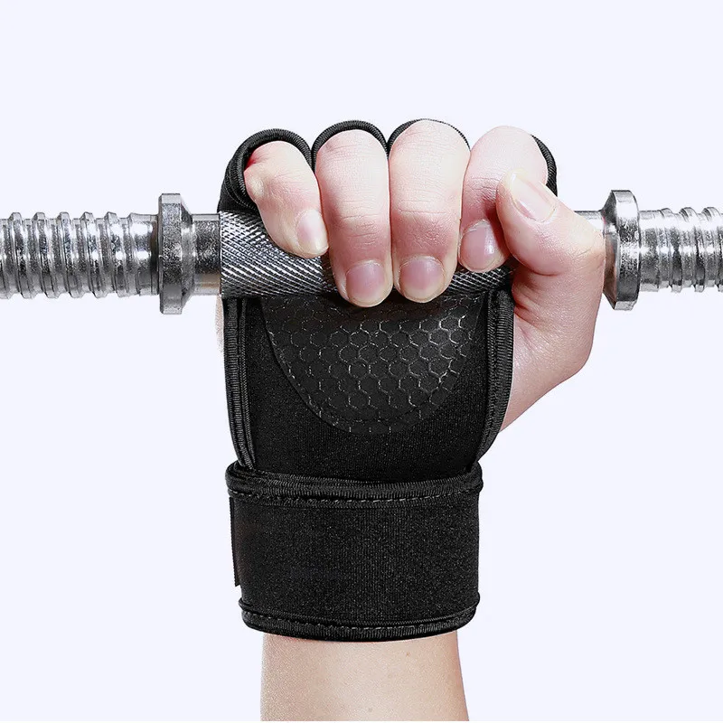 

Gym Fashion Adult Solid Sports Fitness Weightlifting Anti-skid Riding Hard Pull Driving Breathable Gloves Hand Brace A