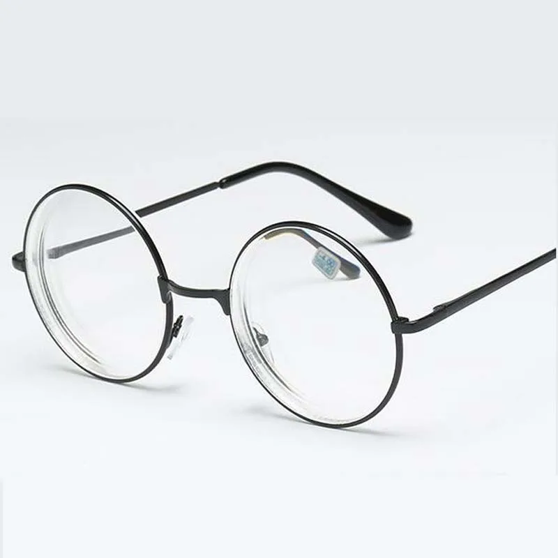 Myopia Optical Glasses Round Retro Metal Frames Clear Lens-1.0 to-4.0 For Men Women