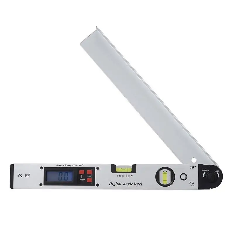 

Digital Level Angle Meter 400mm/16in 225 Degree Backlight LCD Display Inclinometer Leve Measure Tool