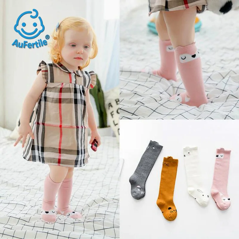 In The Tube Socks, Child Pinky Promise Baby Sock,Cartoon Stereoscopic Animals baby Cotton socks Rabbit Fox Squirrel Cat