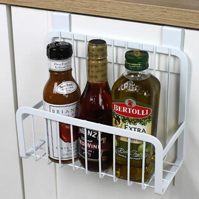 Special Price Creative Metal Over Door Storage Basket Practical Kitchen Cabinet Drawer Organizer Door Hanger Storage Basket With The Hook