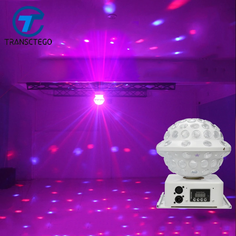 

Sound Control Disco Light Gyrate Magic Ball Stage Light LED RGB Stage Lighting Equipment DMX512 220V 25W 10Modes Laser Light