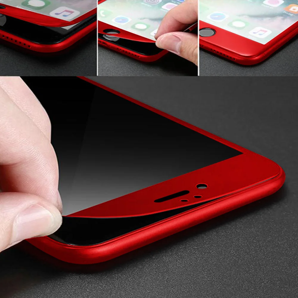

KISSCASS Screen Protector For iPhone 6 6S 7 8 Plus Full Coverage Soft Edge For iPhone X 10 8 7 6 Tempered Glass Protective Film