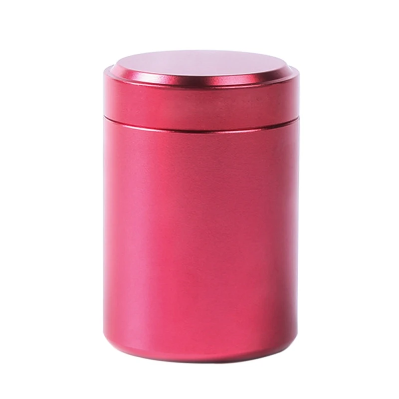 Мини-коробки для хранения чая из алюминия, герметичные кофейные банки, портативный контейнер для чая, дорожный контейнер для хранения чая, банки для хранения - Цвет: R
