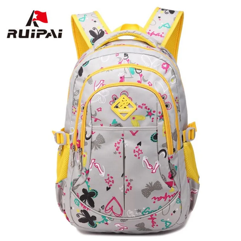 

New Fashion Lovely Floral Printed Children School Bags Kids Backpack For Teenagers Girls Bag rugzak mochila escolar