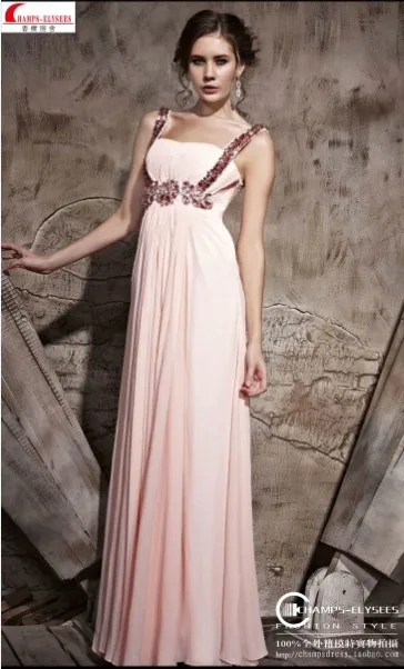 Новая мода платья партии невесты повседневная розовый длина пола платье вечернее платье кристалл Выпускные Платья