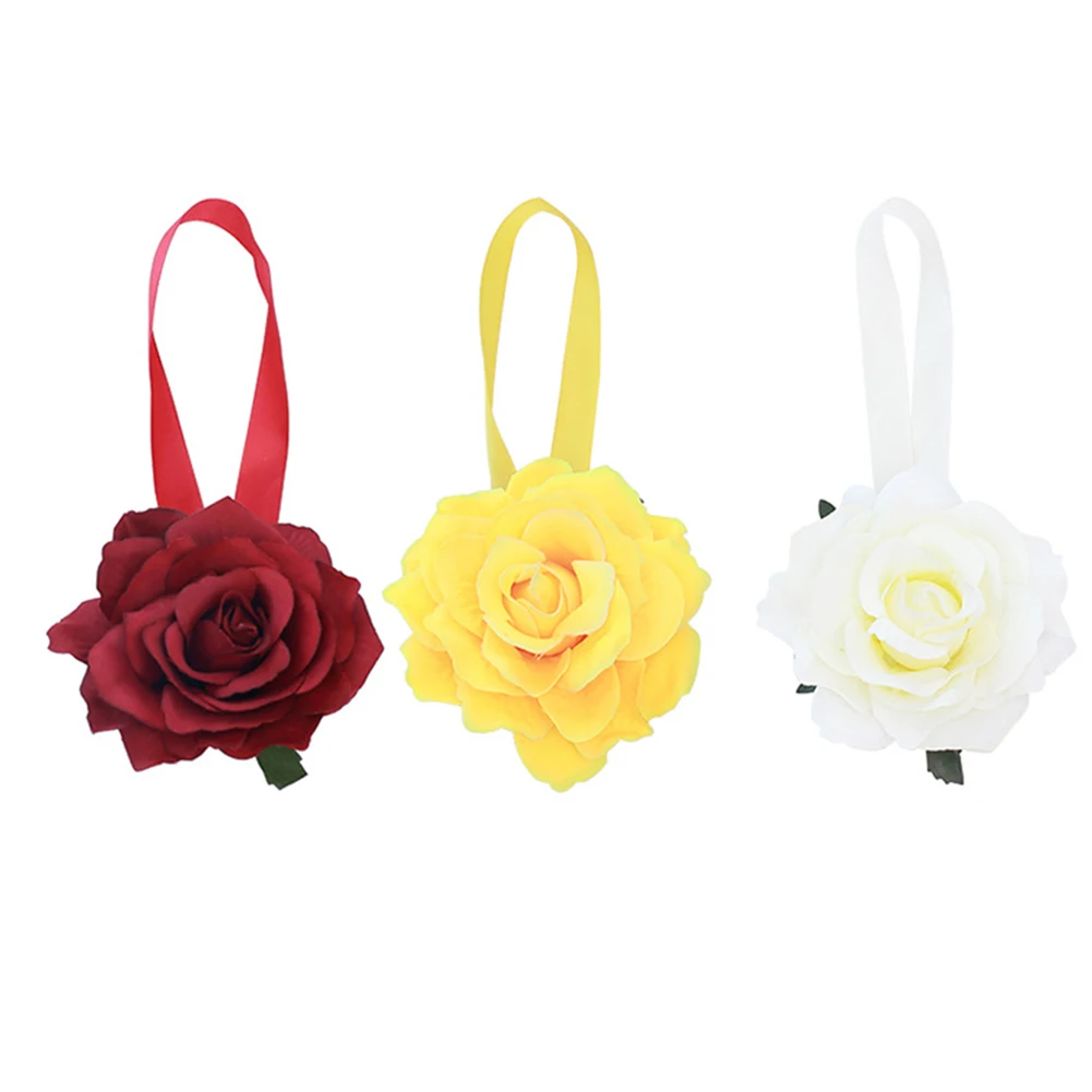 

35cm Curtain Buckle Creative Simulation Flower Straps No Need Punch Window Curtain Magnetism Button Home Living Room Decoration