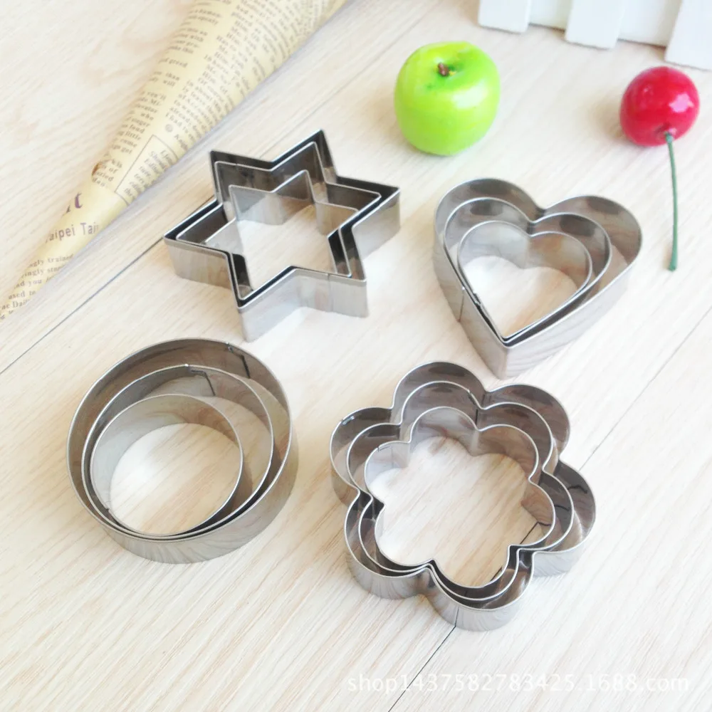 Stainless Steel Biscuit Mold Kitchen Round Cookie Cutter Set