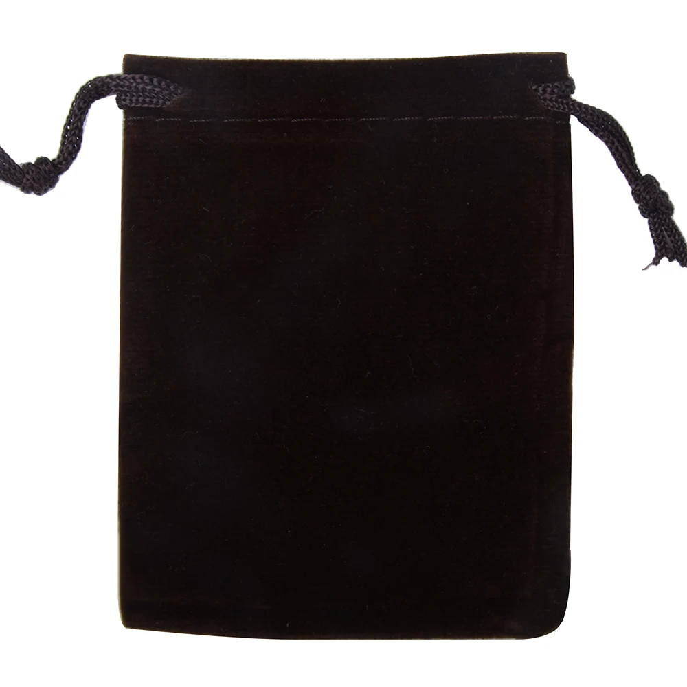 25 шт./лот 7x9 см ювелирные изделия Упаковка бархатный мешок, бархат шнурок сумки и мешки - Цвет: Brown