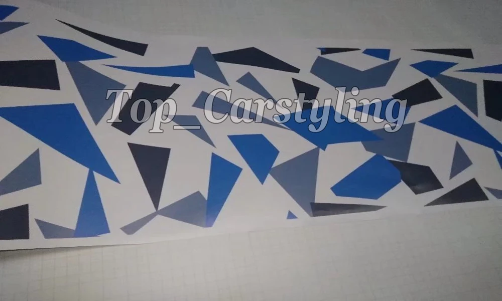 04-blue white Camouflage  Camo vinyl wrap car sticker 3M Avery Arlon Vinyl (4)