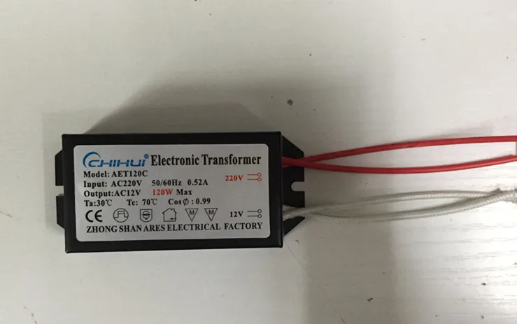 10pcs/lot Hot sale 120W High quality Electronic Transformer 220V - 12V LED Halogen Light Bulb Lamp Power Supply Driver