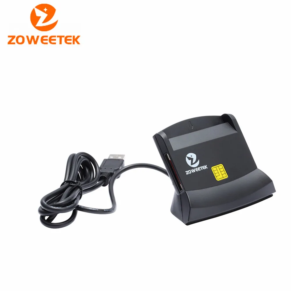 Zoweetek 12026-6 легко Comm USB считыватель смарт-карт IC/ID кард-ридер для Windows/Linux/MAC высокое