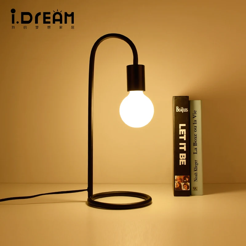 

iron table lighter bedroom table lamp modern iron E27 book light table lamp decorative table lamp protection eyesight