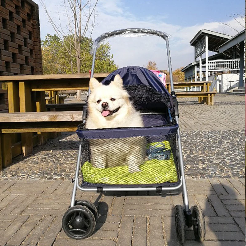 

Pet stroller dog stroller cat and dog outing carrying cart large light portable folding pet car shock absorber outdoor travel