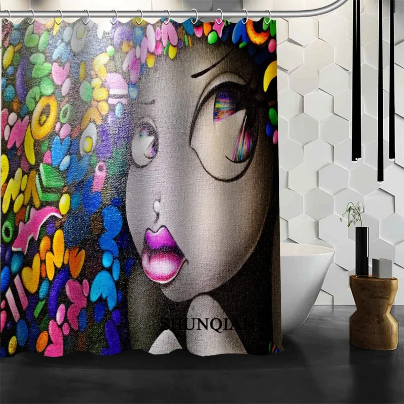 Best Nice Custom Vinie Graffiti Shower Curtain Bath Curtain Waterproof