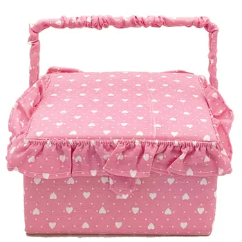 

Sewing square stamping's hearts pink Colour 11.5x21x21 cm