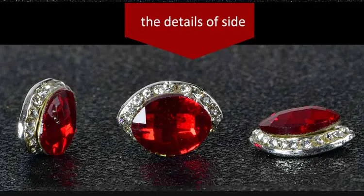 Arte do Unha Novo Estilo Pçs 3d Quente Vermelho Gem Unhas Strass Liga Decorações Jóias Cristais Acrílico Adesivo Ano 24 100 5 Beleza e saúde