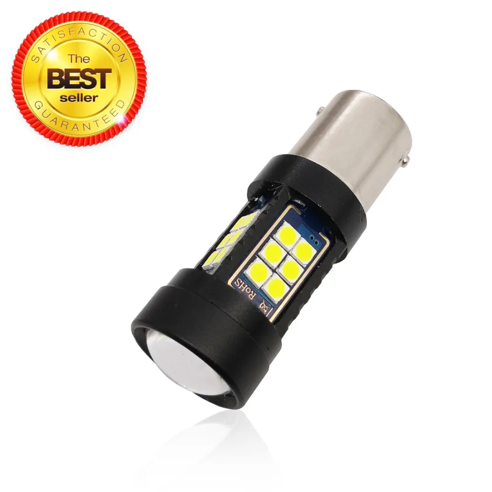 Goede 2 * Remlicht Flasher LED 1156 BA15S BAY15D Lamp 24SMD + 4 cre 3030 Lens Auto Terug Lamp 12 v AutoTurn Signal Reverse Licht
