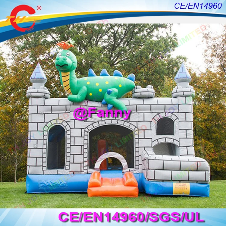 Castillo inflable de salto de dragón, casa de rebote de dinosaurio,  Tobogán, Combos|Castillos inflables| - AliExpress