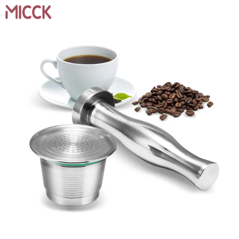 MICCK Stainless Steel Nespresso Coffee Tamper Refillable Reusable Capsule Cup Food Grade Coffee Pod For Nespresso Machine MICCK Stainless Steel Nespresso Coffee Tamper Refillable Reusable Capsule Cup Food Grade Coffee Pod For Nespresso Machine