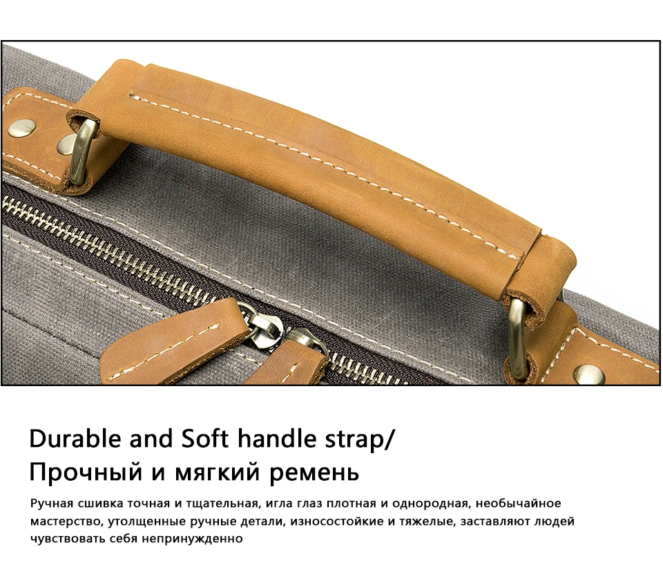 18 canvas men's briefcase bag office laptop bag mens briefcase messenger bags for men business men's 13.3' computer bags