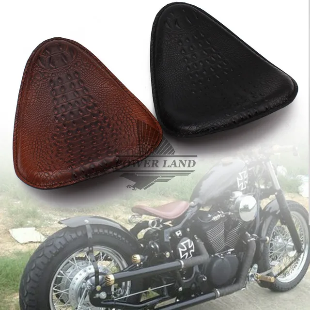 1pcs Motorcycle Retro Brown/Black Crocodile Leather Style