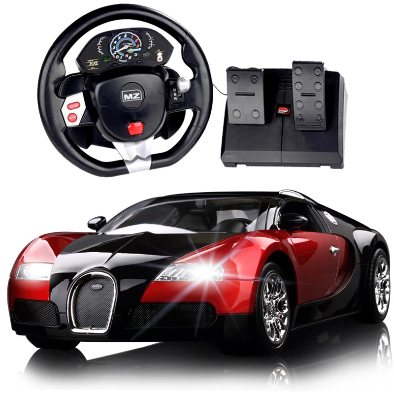 bugatti remote control car with steering wheel