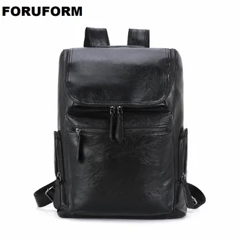 

Men Backpack Leather Male Functional bags Men Waterproof backpack PU big capacity Men Bag School Bags For Teenager LI-2325