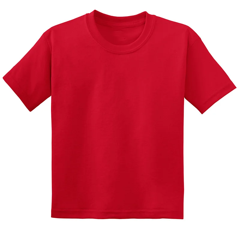 Детские цветные футболки на заказ, Детские хлопковые футболки с принтом «сделай сам», топы для маленьких мальчиков и девочек, свяжитесь с продавцом Frist - Цвет: Red-A-