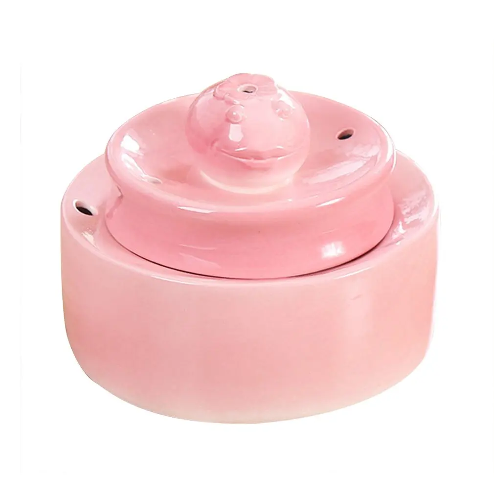 Double-Layer Ceramic Cat Water Dispenser Portable Pet Smart Water Dispenser Automatic Filter Water Supply