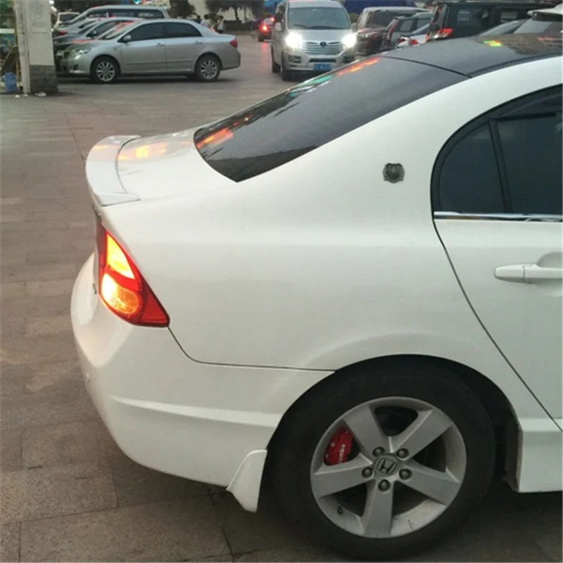 Для Honda Civic спойлер 2006 2007 2008 2009 2010 2011 автомобильное украшение в виде хвостового крыла ABS Пластик Неокрашенный Грунтовка задний багажник спойлер