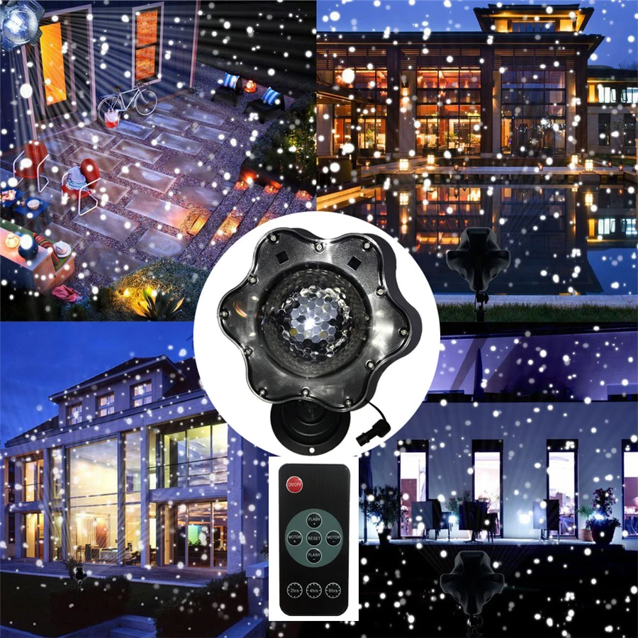 Thrisdar обновленный движущийся снегопад лазерный проектор лампы снежинки открытый светодиодный светильник для сцены для рождественской вечеринки Пейзаж САД