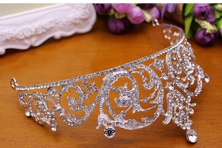 Classic White Water drop Bridal NecklaceEarrings 3 Crystal Women Wedding jewelry set  (25)