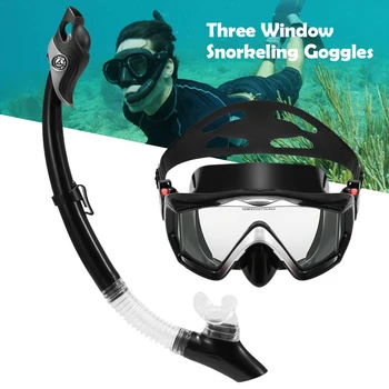 

Panoramic Swimming Mask Professional Snorkeling Diving Goggle Scuba Dive Mask Anti-fog Face Mask Underwater Equipment