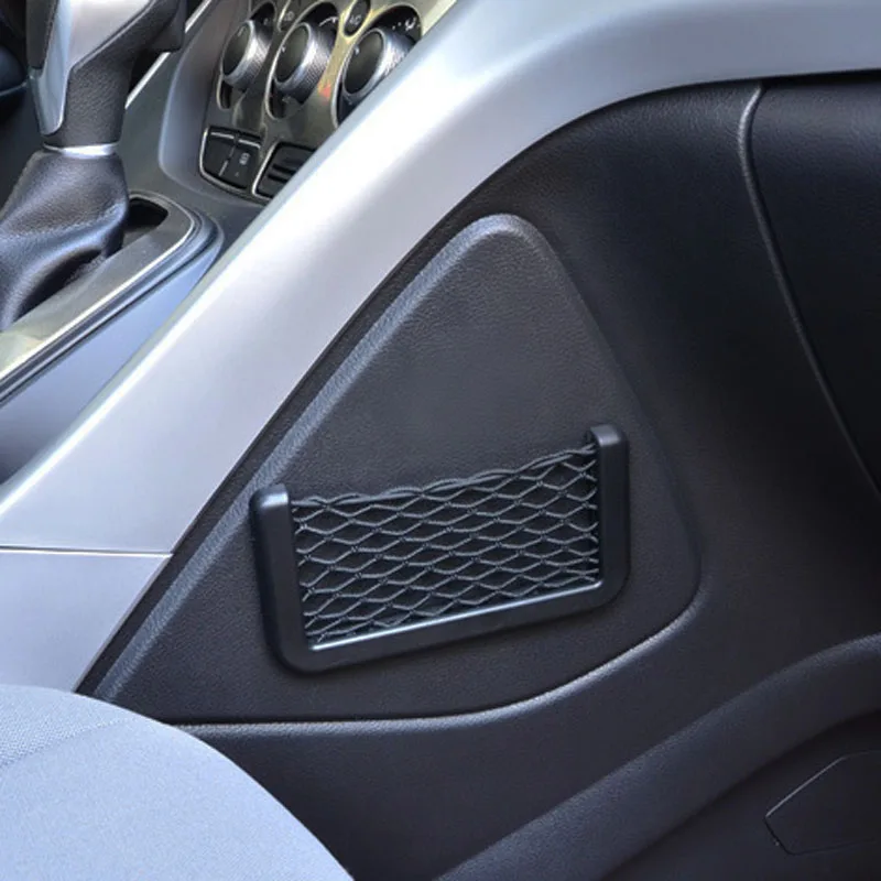 

Creative Small Storage Bags For Car Corners Mesh Net Bag Strong Tape Sundries Holder Car Storage Organizer