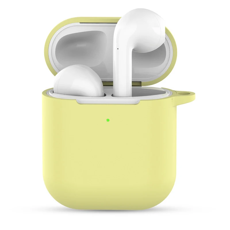 Чехол для наушников Apple AirPods 2 силиконовый чехол беспроводные Bluetooth наушники Air Pods защитный чехол для AirPod Silm чехол - Цвет: 4