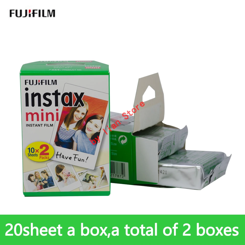 

20/a box 40 Sheets White Fuji Instax Film Fujifilm Instax Mini 8 Film For Mini 8 9 50s 7s 90 25 Share SP-1 SP-2 Instant Cameras