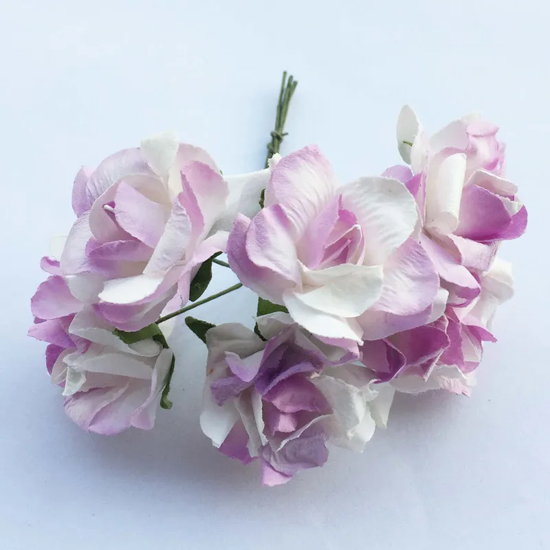 

WedFavor 144pcs 3cm Mini Mulberry Paper Rose Flowers For Scrapbooking Wedding Favor Box Hair Garland Decoration