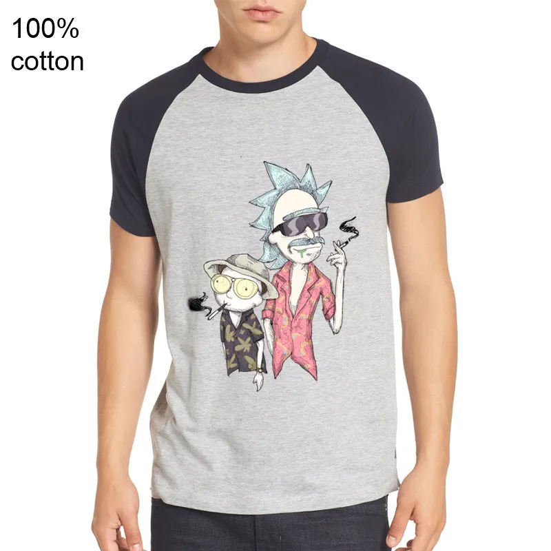

Men Graphic Tees Rick And Morty Cartoon Print Youth T-Shirt Short Sleeve Clothes Promotion Teenage Men T Shirts Male
