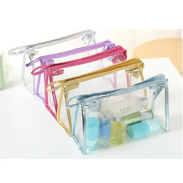 Clear Transparent PVC Cosmetic Bag Make Up Organizer Storage Pouch