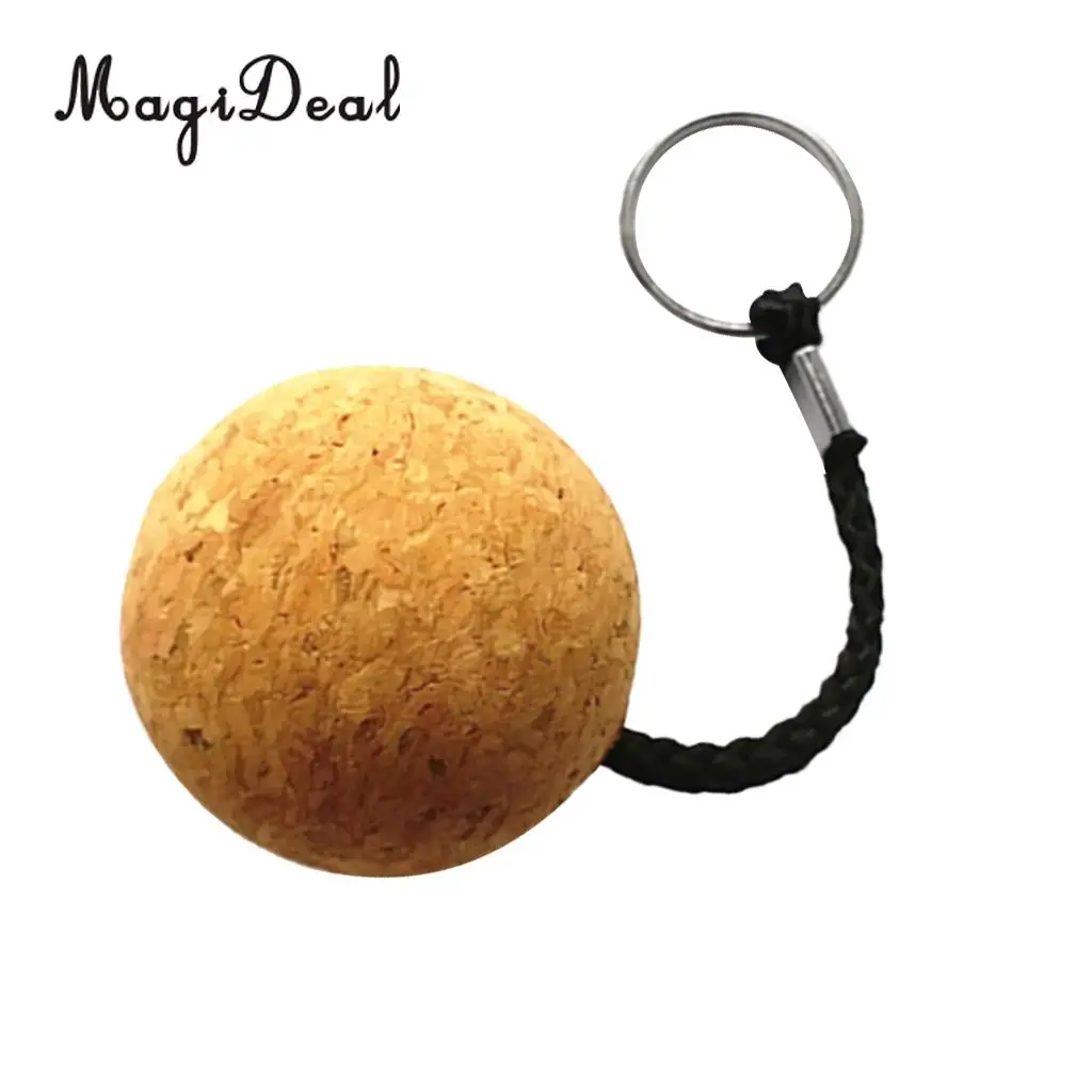 MagiDeal 5cm Floating Cork Keyring Water Buoyant Key Ring Marine Sailing Boat Float