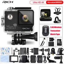 Action camera Ultra HD 4K 24fps gopro hero 4 stlye 16MP WiFi NTK96660 IMX078 170D Len