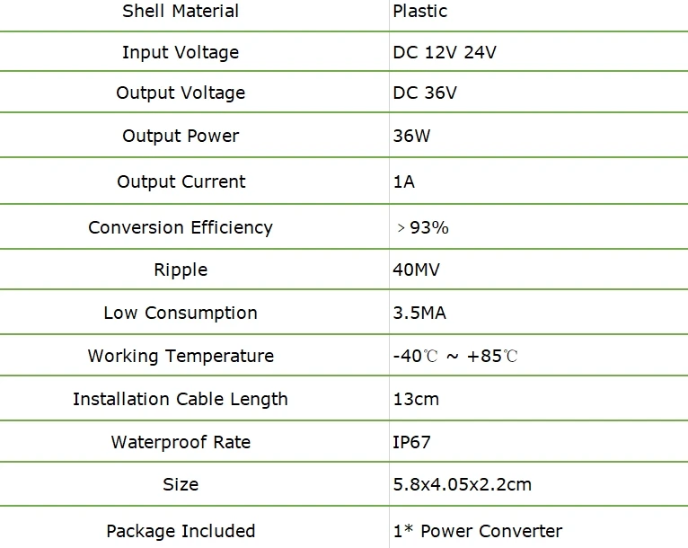 XINWEI DC 12V24V Шаг до DC 36 V 1A 36 W Преобразователь пластиковые регуляторы напряжения Стабилизаторы Электростатическая сумка для монитора и т. д