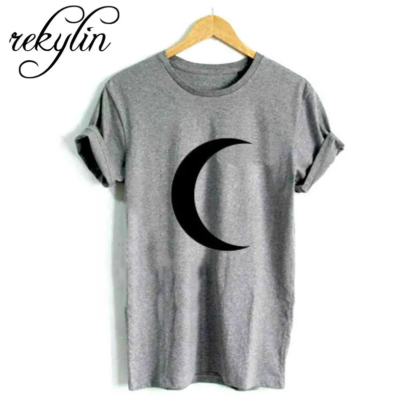

Moon 4 Colors Print Women tshirt Cotton Casual Funny t shirt For Lady Girl Top Tee Hipster Tumblr Drop Ship